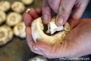 Stuffed Mushrooms - Remove Stems From Mushrooms