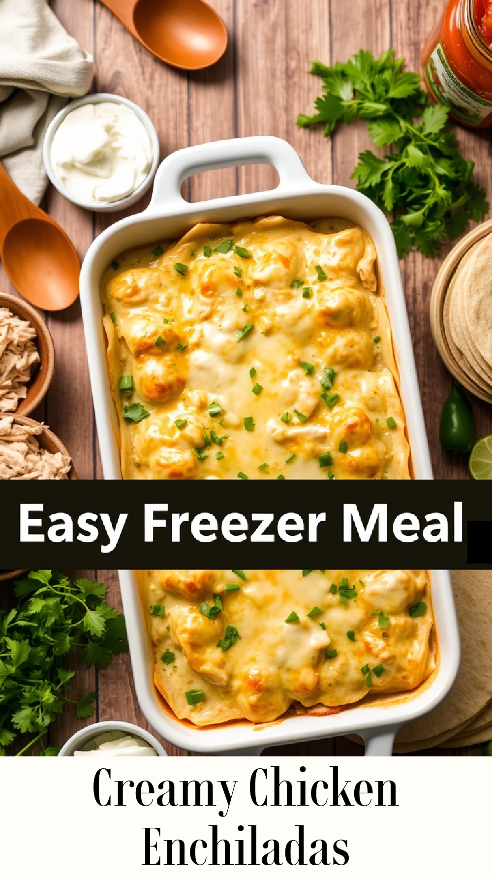 easy freezer meal cheesy chicken enchiladas