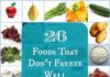foods that don't freeze well