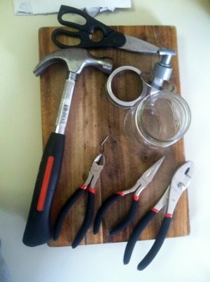 Mason Jar Soap Dispenser - Tools Needed