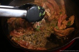 Beef Fajitas - Cook Beef