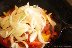 Beef Fajitas - Cook Veggies