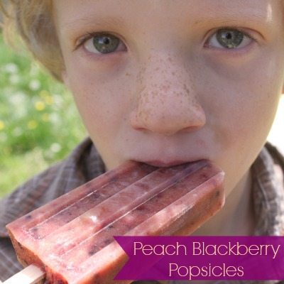Peach Blackberry Popsicles