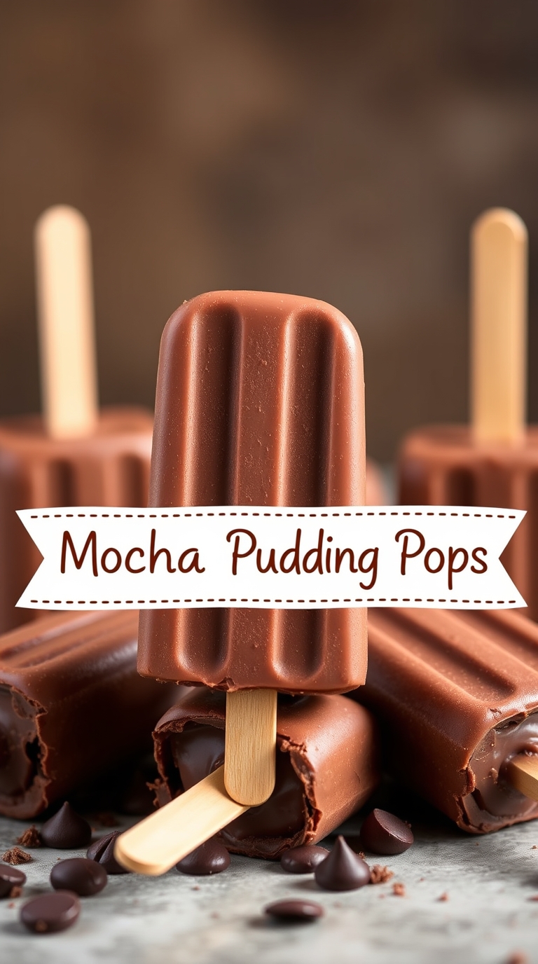 Mocha Pudding Popsicle Recipe (Chocolate & Coffee)