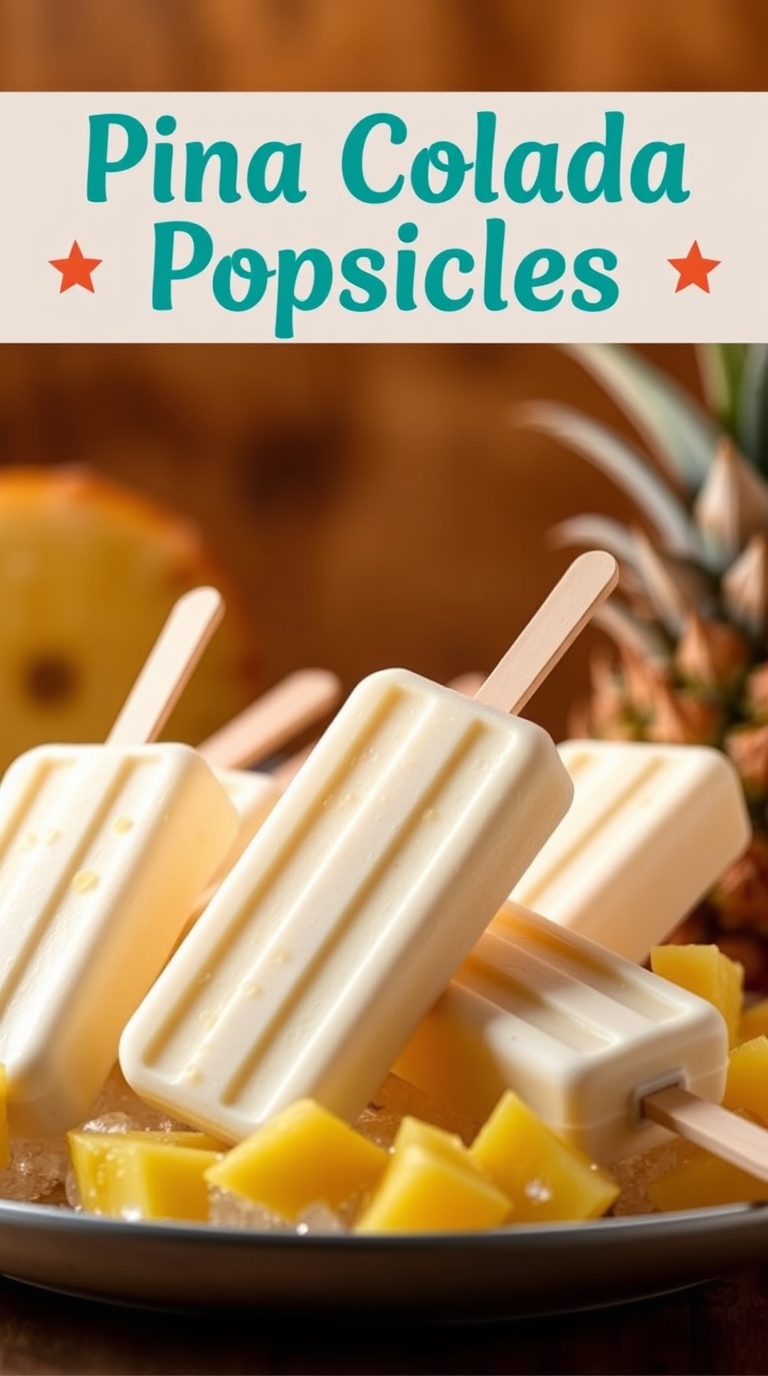 Pina colada popsicles Recipes