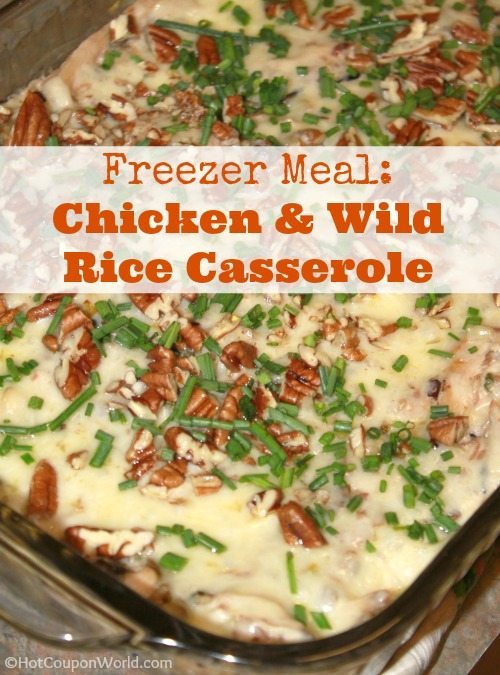 Freezer Meal Chicken & Wild Rice Casserole