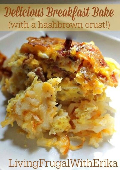 Delicious Breakfast Bake with Hashbrown Crust