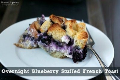 Overnight Blueberry Stuffed French Toast