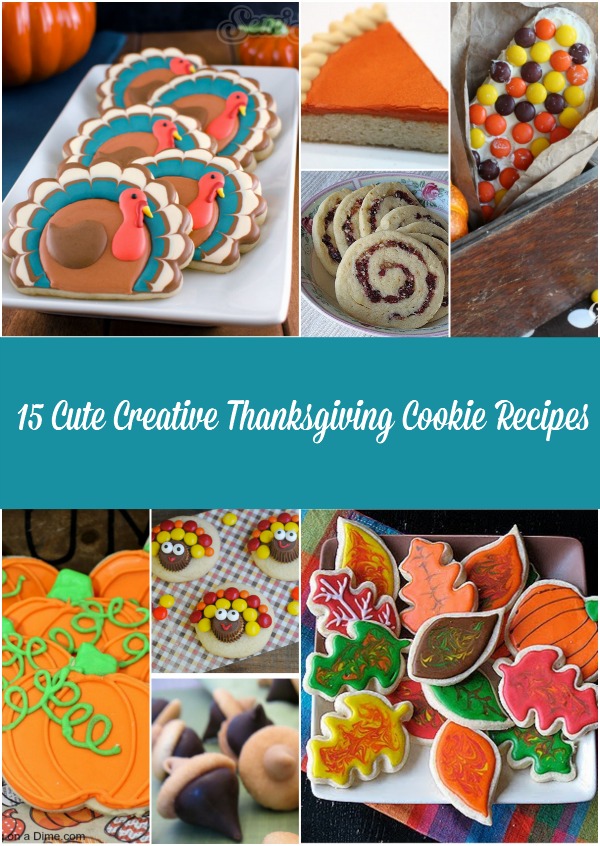 15 Cute Creative Thanksgiving Cookie Recipes - A curated collection of the best cookies to make for Thanksgiving. Something in here for everyone's skill level. From iced sugar cookies to no-bake just assemble cookies!