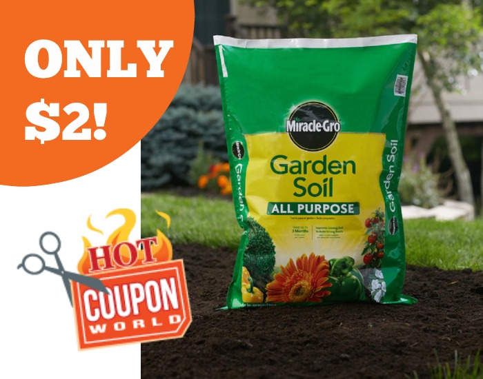 Miracle-Gro Garden Soil ONLY $2.00 at Lowe’s!
