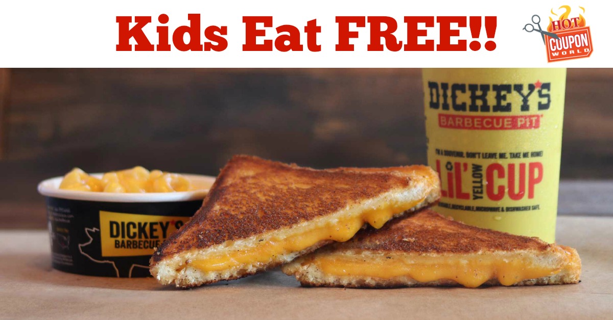 Dickey’s Barbecue Pit Coupons & Deals (Kids Eat FREE!)