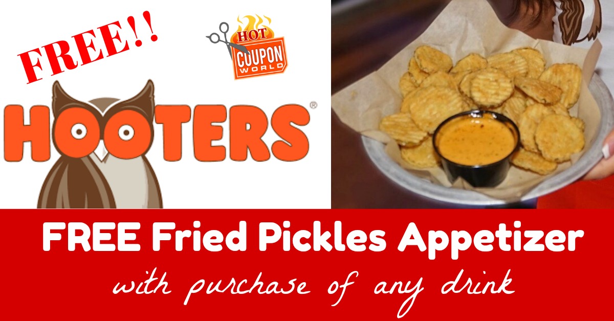 FREE Fried Pickles Appetizer at Hooters (with Purchase of Beverage!)