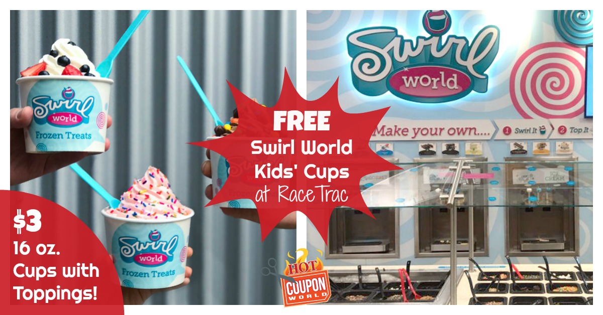 FREE Ice Cream Kids Cups Deal at RaceTrac & $3 Swirl World 16 oz.