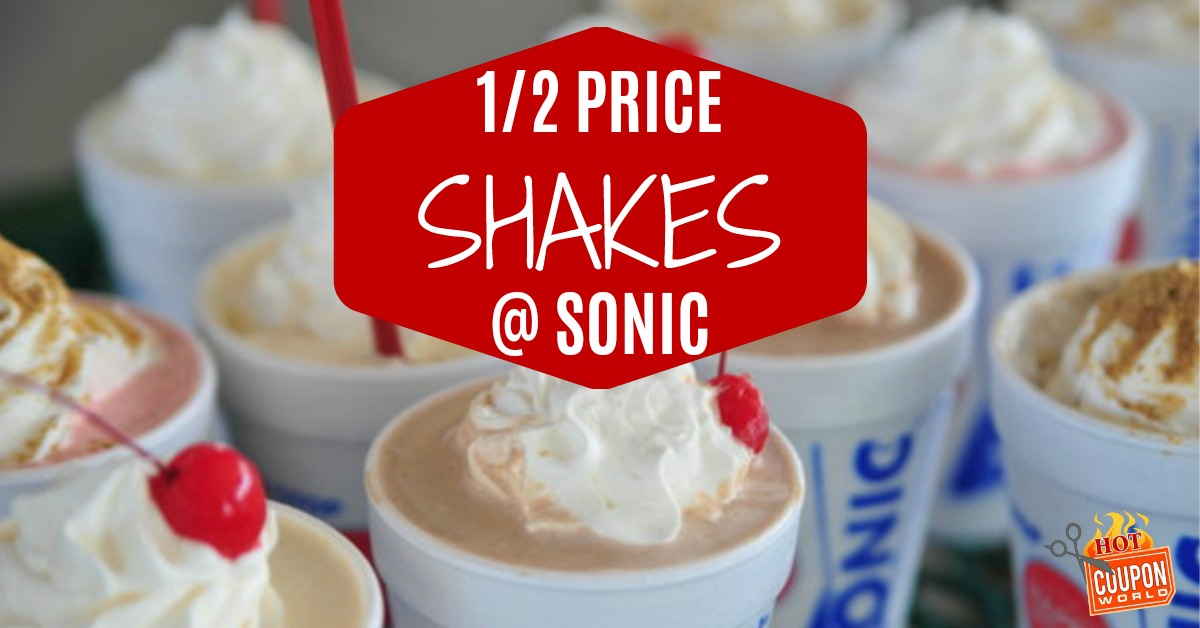 Half Price Sonic Shakes Day
