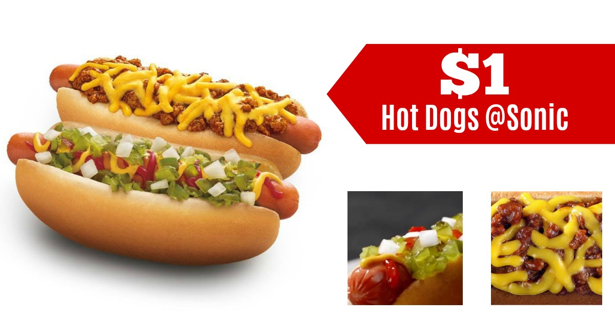 Sonic $1 Chili Cheese Hot Dogs (Coneys) Day!