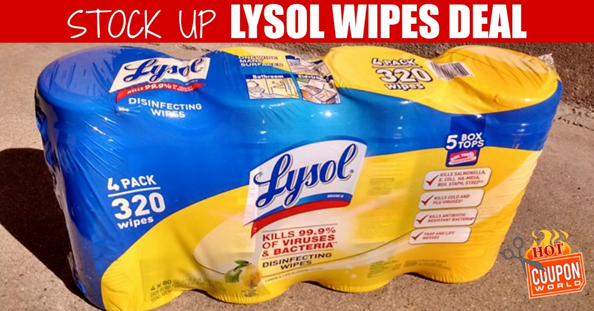 Lysol Wipes Coupons Deal on Amazon