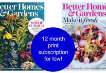 better homes and garden magazine subscription