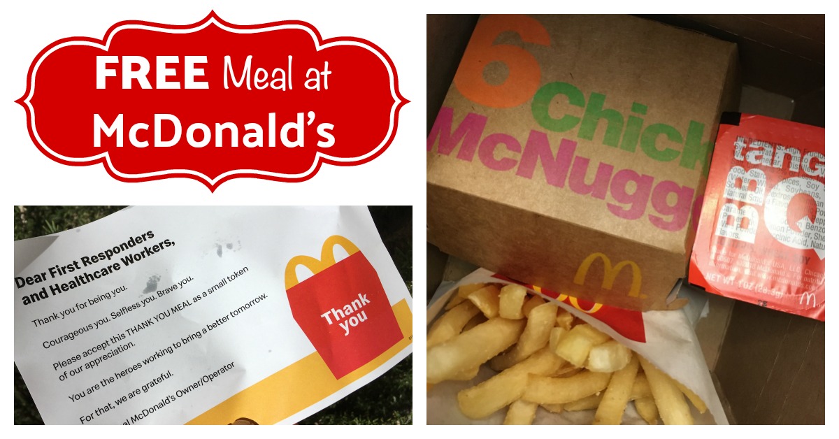 Free McDonald's Meal coupons