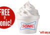 Free Dog Wag Cup whipped cream Sonic Coupons Deals 2022