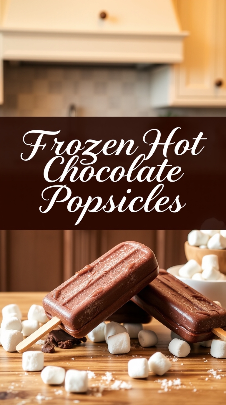 Frozen Hot Chocolate Popsicles (3 Ingredients)