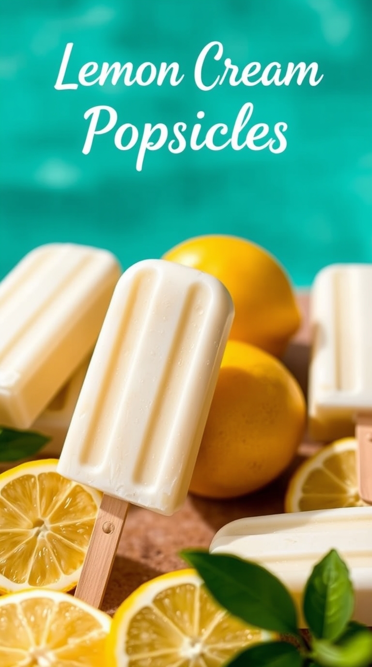 lemon cream popsicles recipe
