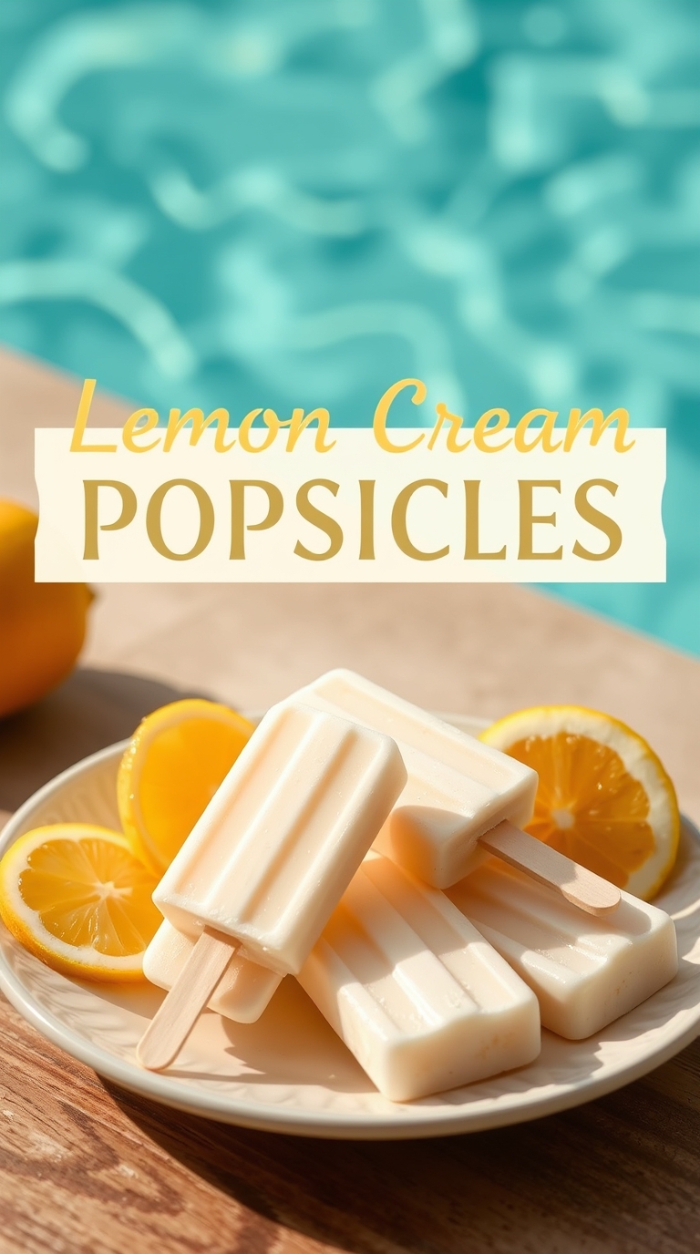 Lemon Cream Popsicle Recipe (Frozen Lemon Heaven)