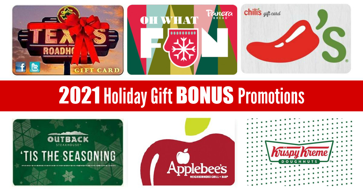 2021 gift card promotions restaurants bonus list