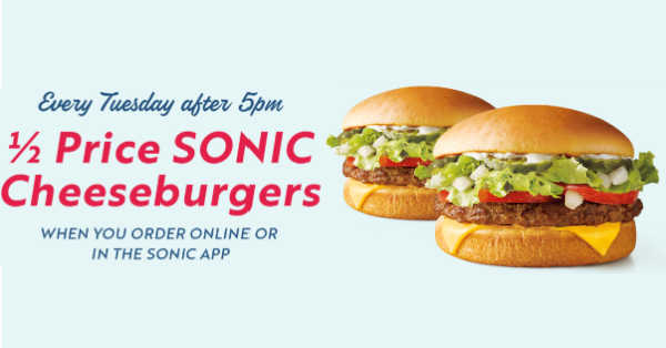 Sonic: Half-Price Cheeseburgers!