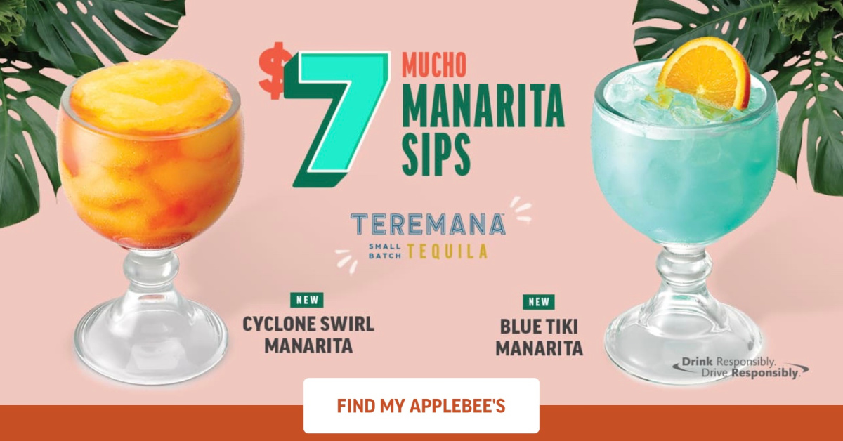 Applebees drink specials of the month August 2022 September 2022