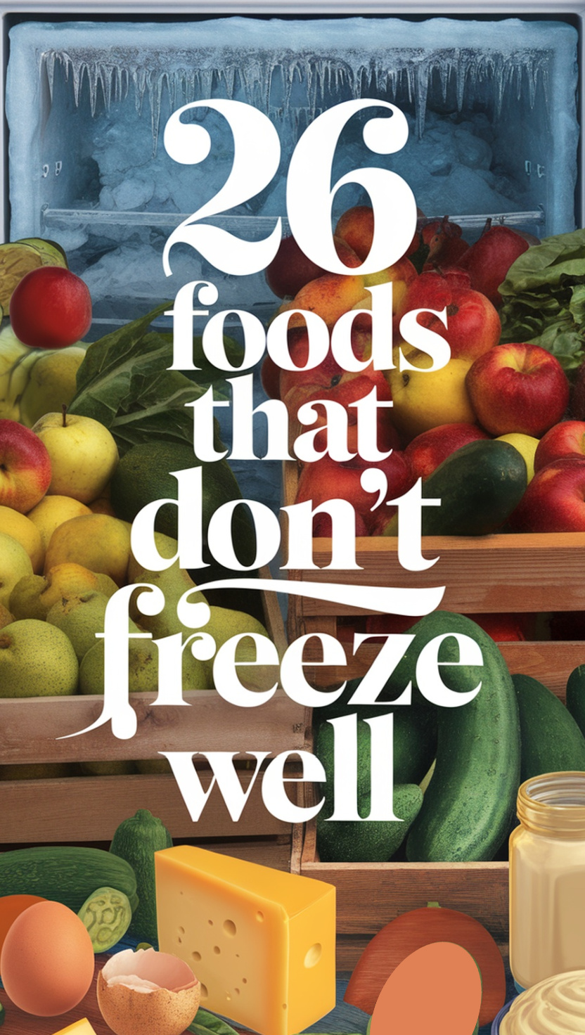 26 foods that don't freeze well
