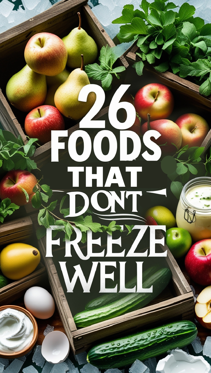26 foods that don't freeze well