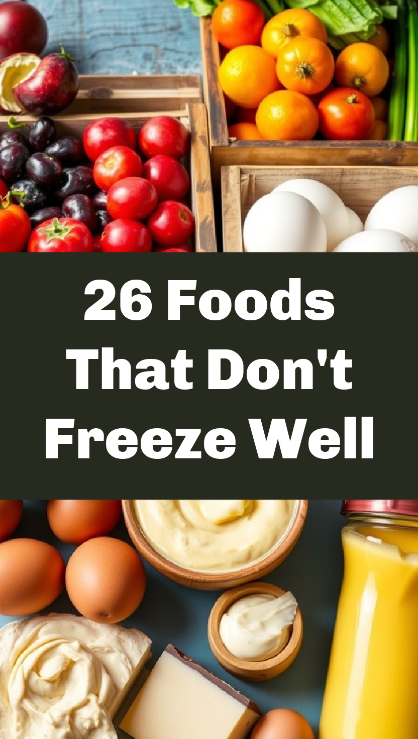 26 foods that don't freeze well