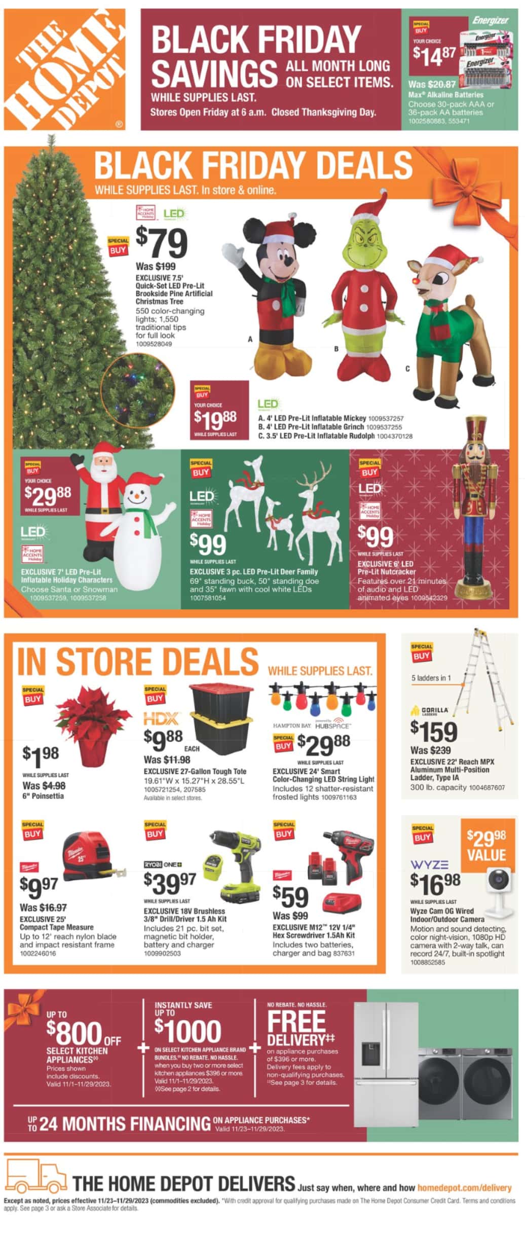 Home Depot black Friday ad preview