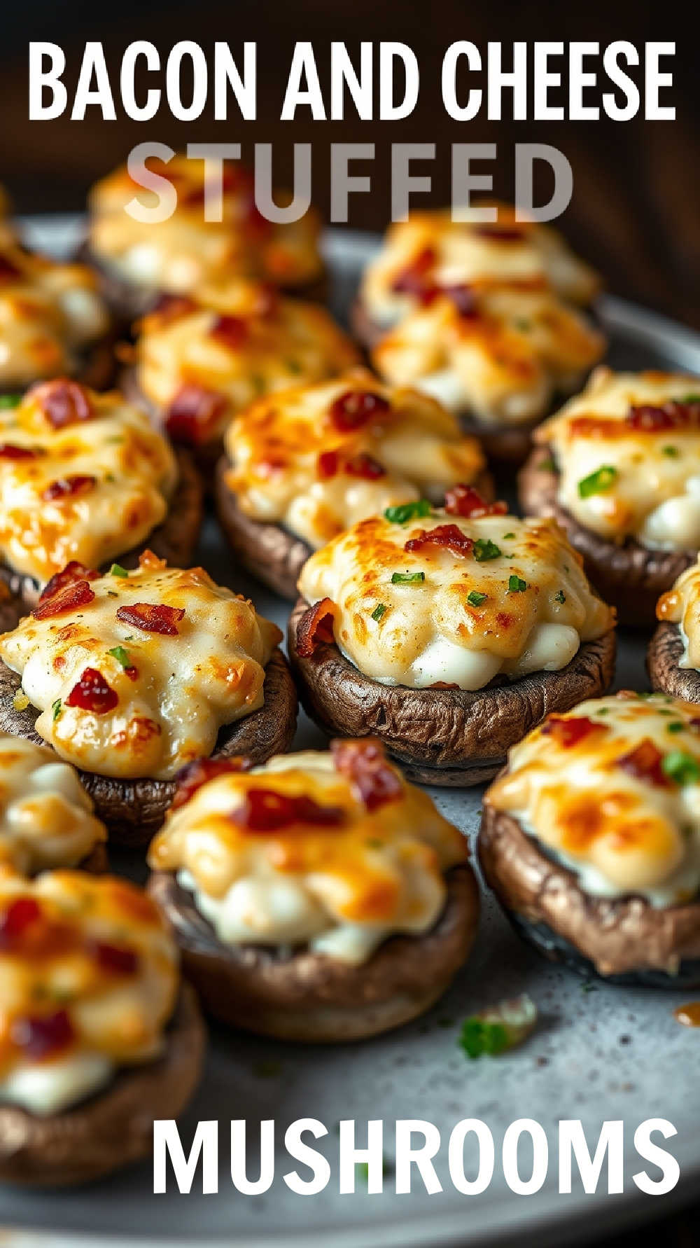  bacon and cheese stuffed mushrooms