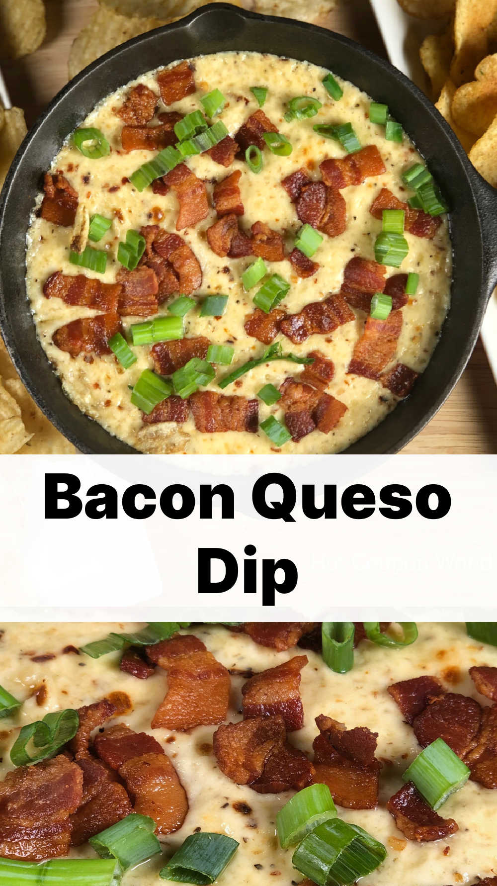 Bacon Queso Dip Recipe (with Green Onions)!