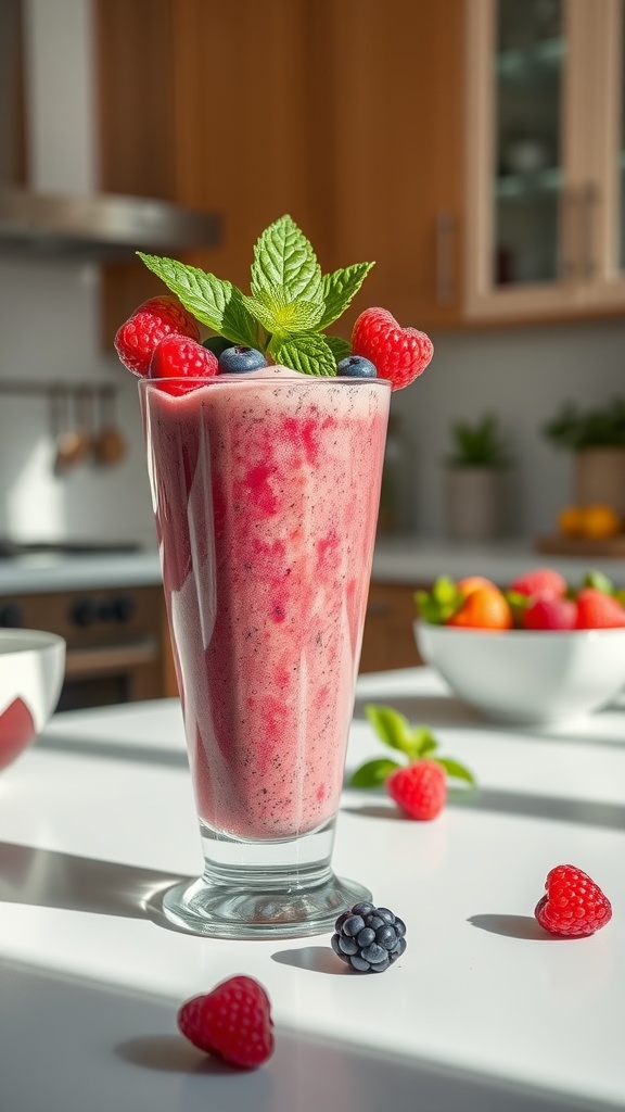 Chia Seed and Berry Smoothie
