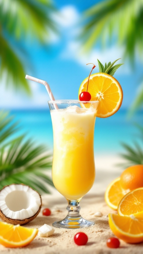 coconut rum and orange juice