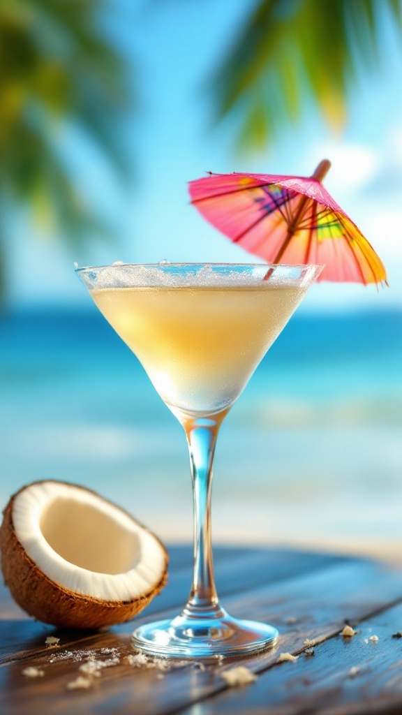 coconut rum martini