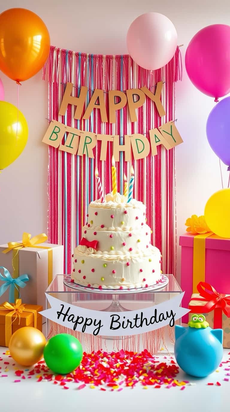 Happy Birthday Cake with wishes and quotes