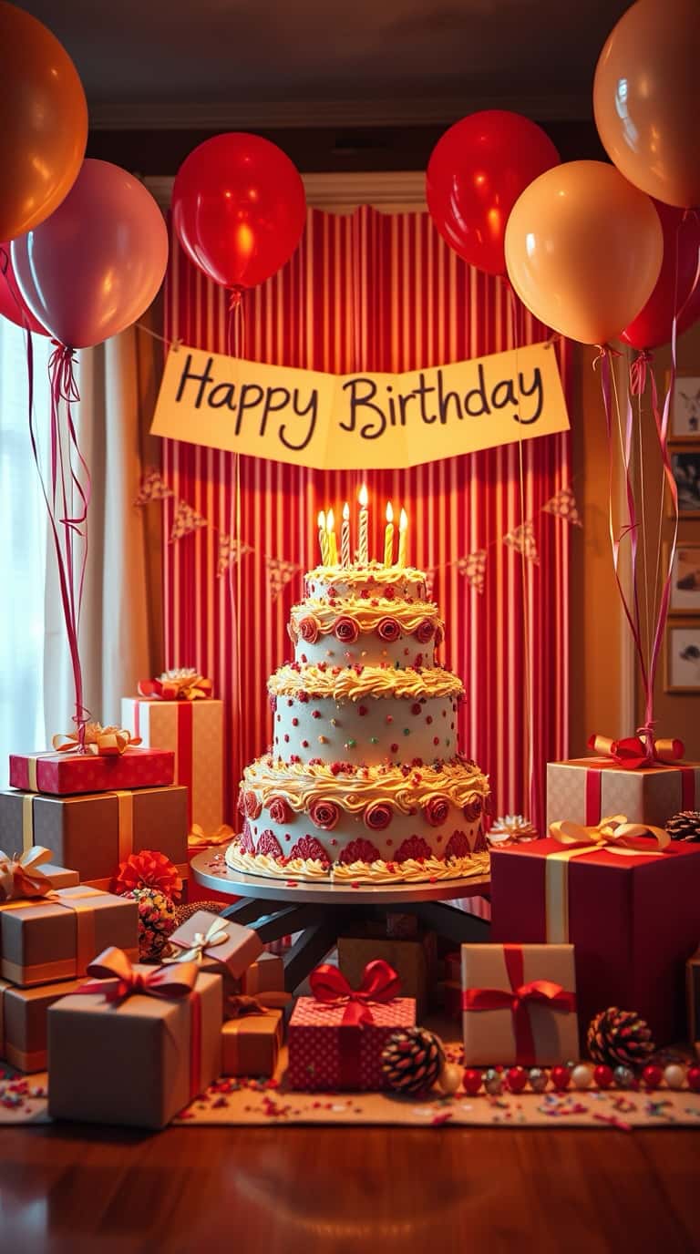 Happy Birthday Cake with wishes and quotes