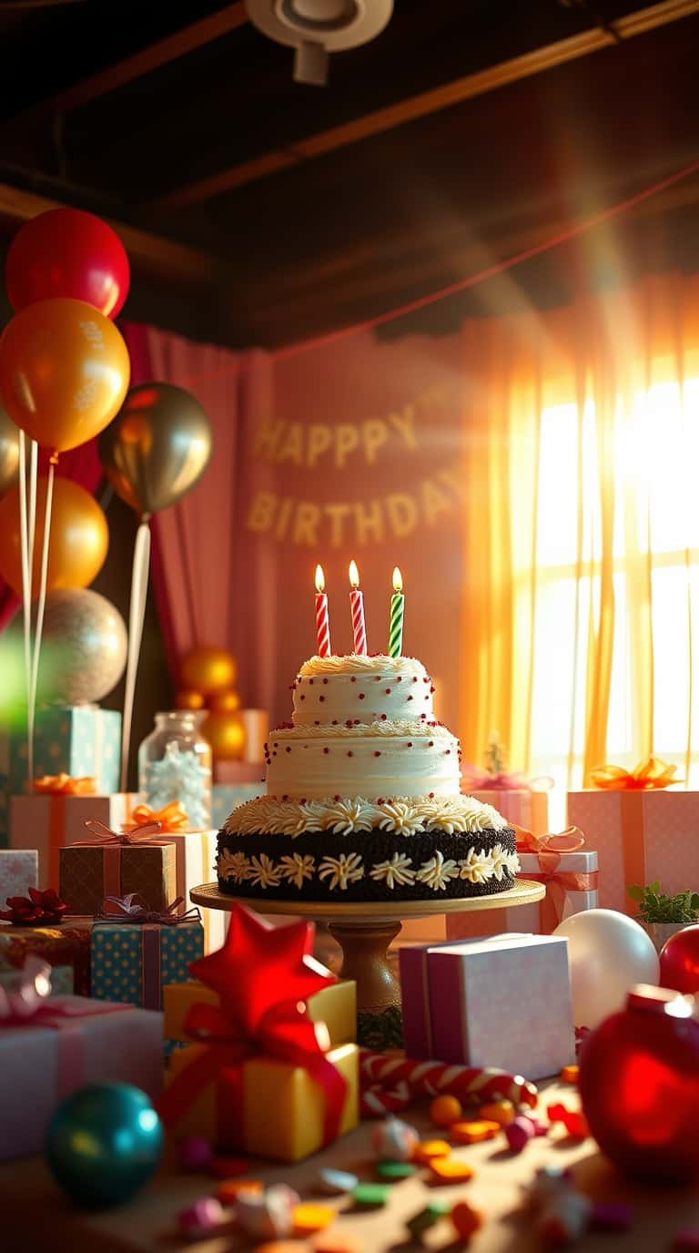 Happy Birthday Cake with wishes and quotes