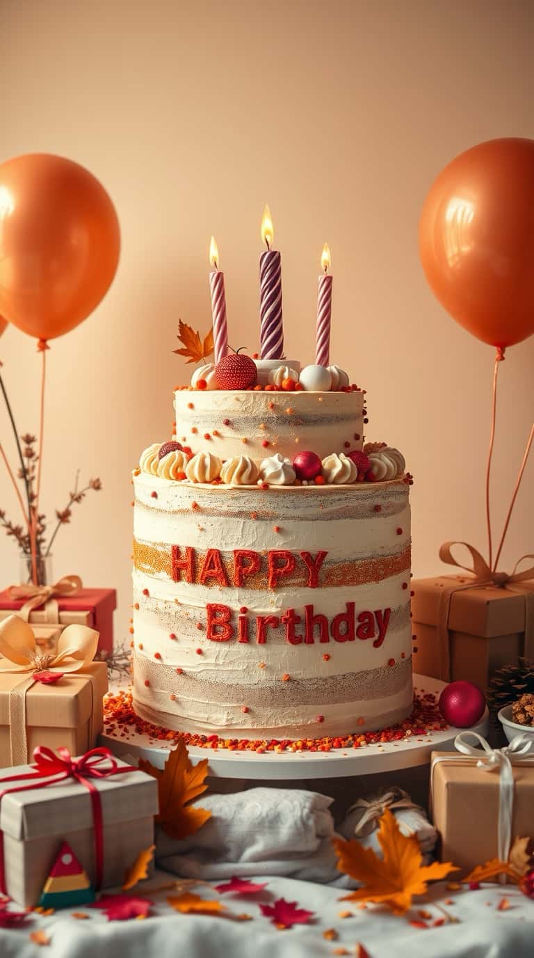 Happy Birthday Cake with wishes and quotes