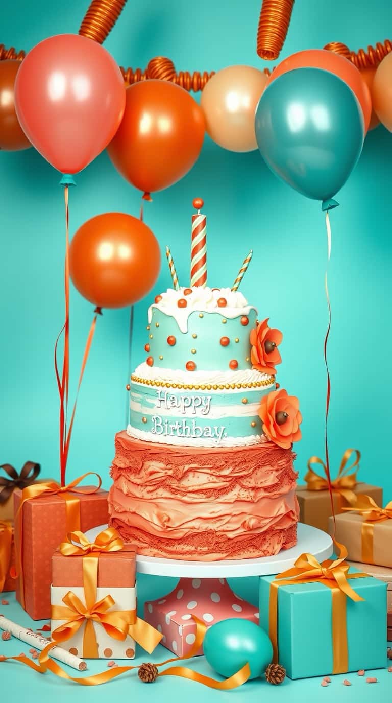 Happy Birthday Cake with wishes and quotes