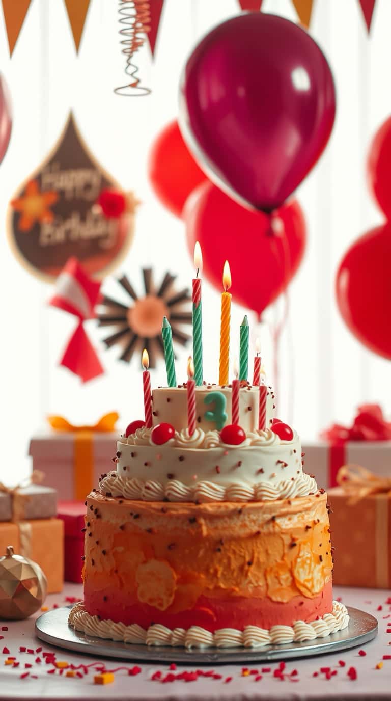 Happy Birthday Cake with wishes and quotes