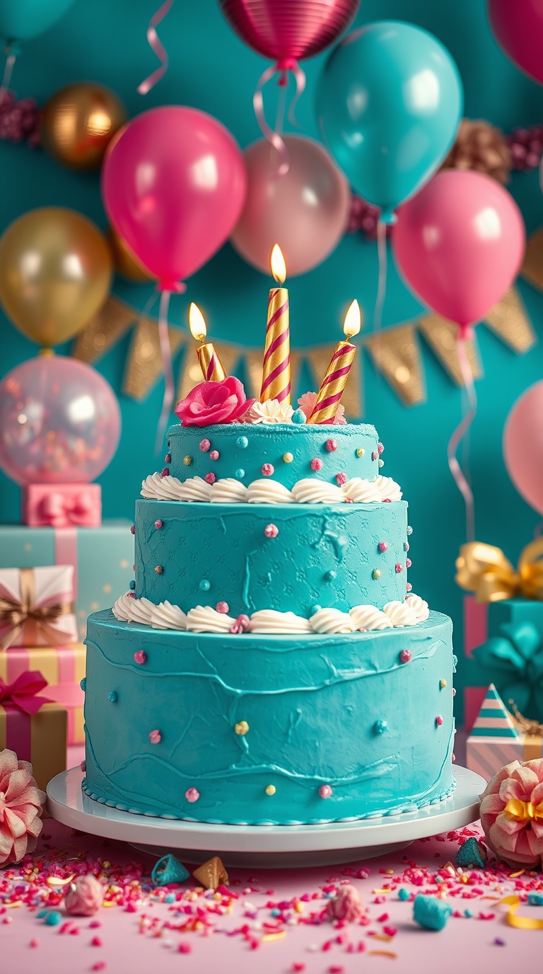 Happy Birthday Cake with wishes and quotes