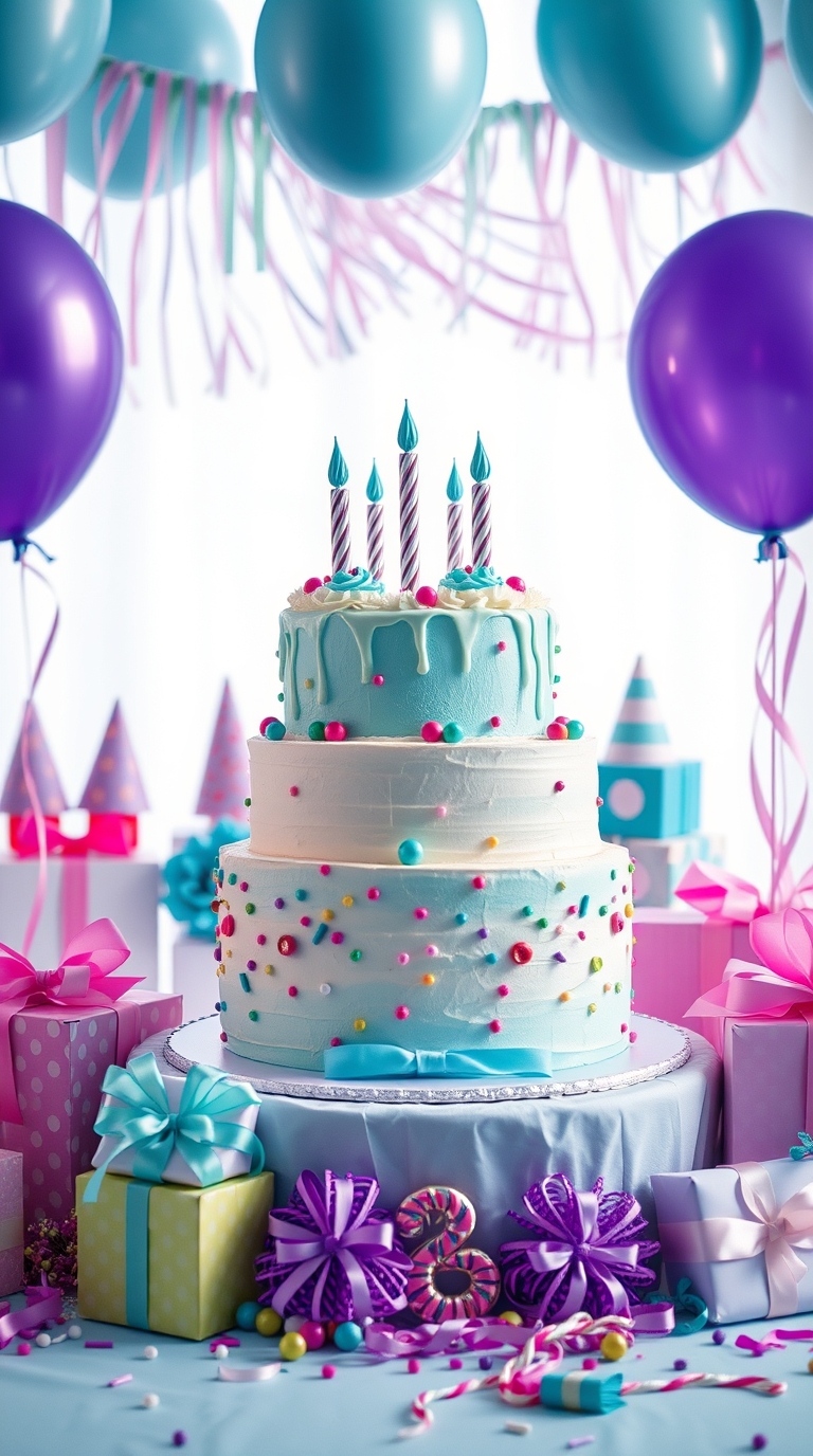 Happy Birthday Cake with wishes and quotes