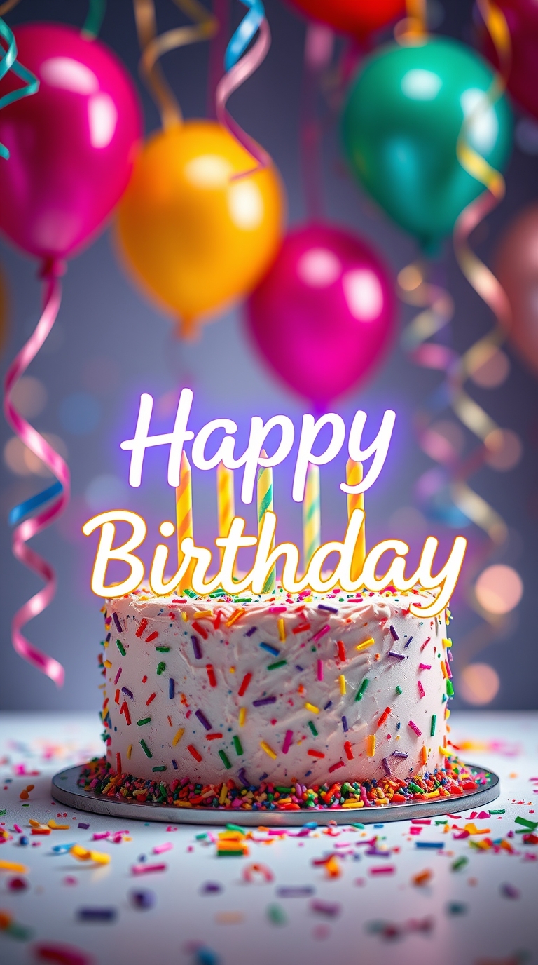 Happy Birthday Cake with wishes and quotes