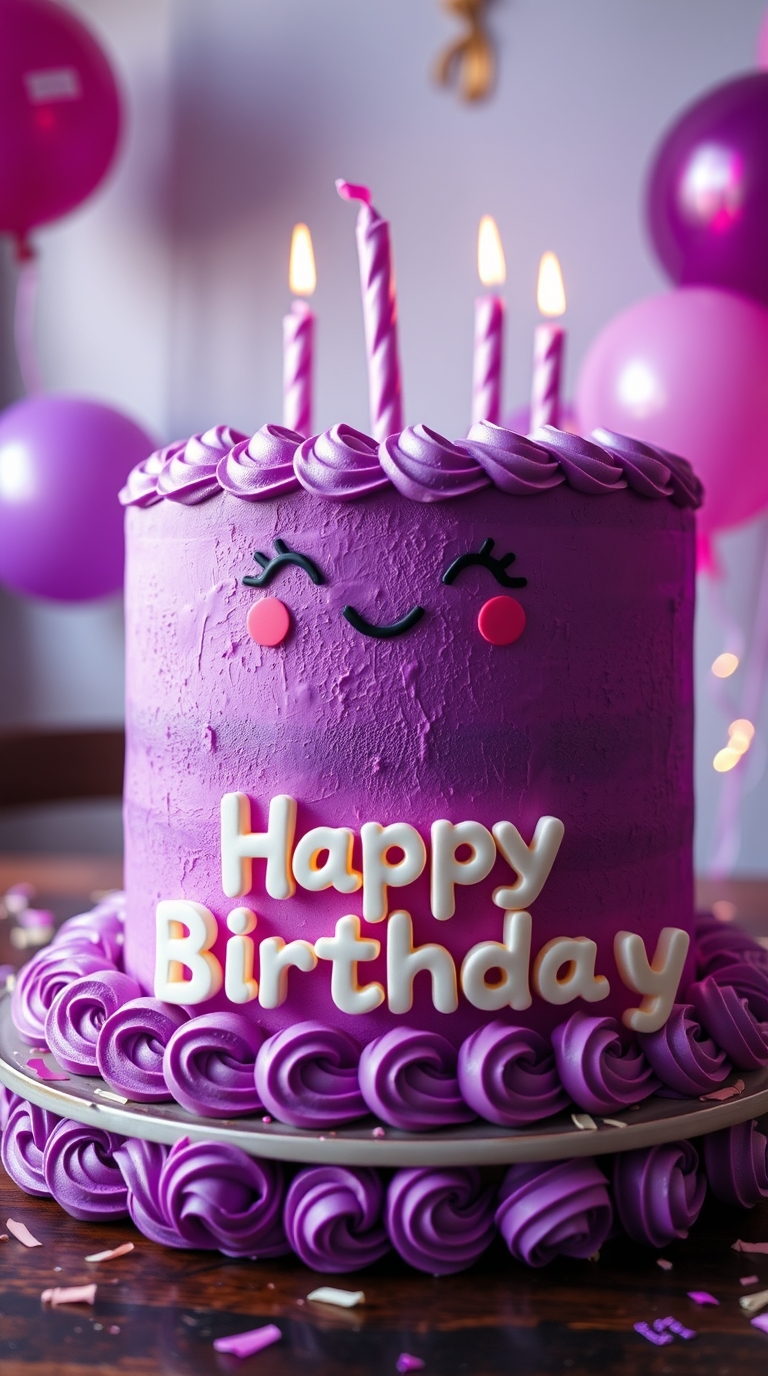 Happy Birthday Cake with wishes and quotes