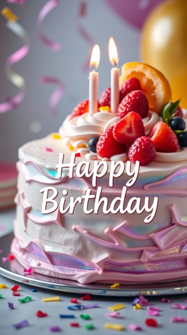 Happy Birthday Cake with wishes and quotes
