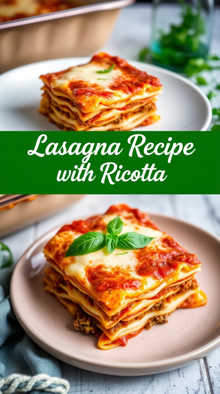 lasagna recipe with ricotta sauce